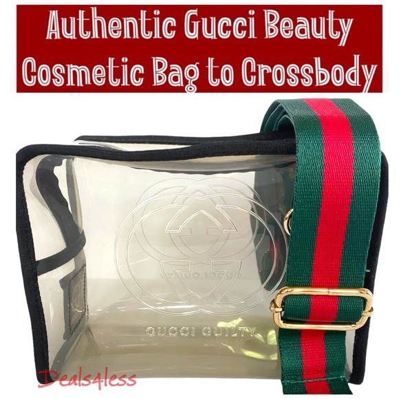 Gucci Handbags - Gucci Guilty Cosmetic Pouch to Crossbody Clear Stadium Bag Handbag Purse